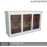 Indian Antique Old Door Solid Wood Sideboard